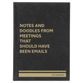 Personalized Notes and Doodles From Meetings Leatherette Journal (large) | Black/Gold