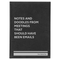 Personalized Notes and Doodles From Meetings Leatherette Journal (large) | Black/Silver