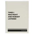 Personalized Times I Was Right and Nobody Listened Leatherette Sketch Book (large) | White