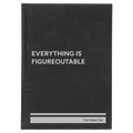 Personalized Everything is Figureoutable Leatherette Sketch Book (large) | Black/Silver