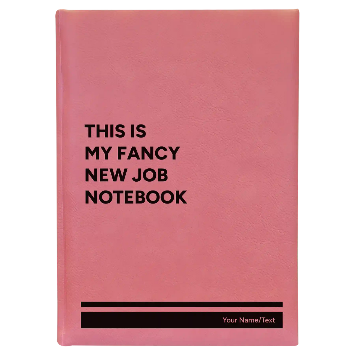 Personalized Fancy New Job Leatherette Sketch Book (large) | Pink