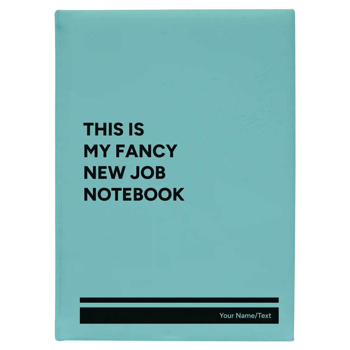 Personalized Fancy New Job Leatherette Sketch Book (large) | Teal