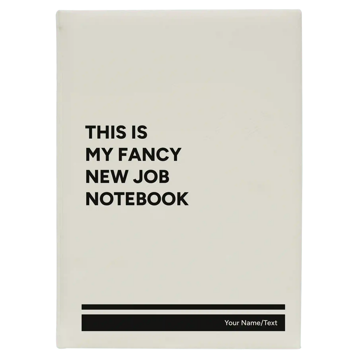Personalized Fancy New Job Leatherette Sketch Book (large) | White