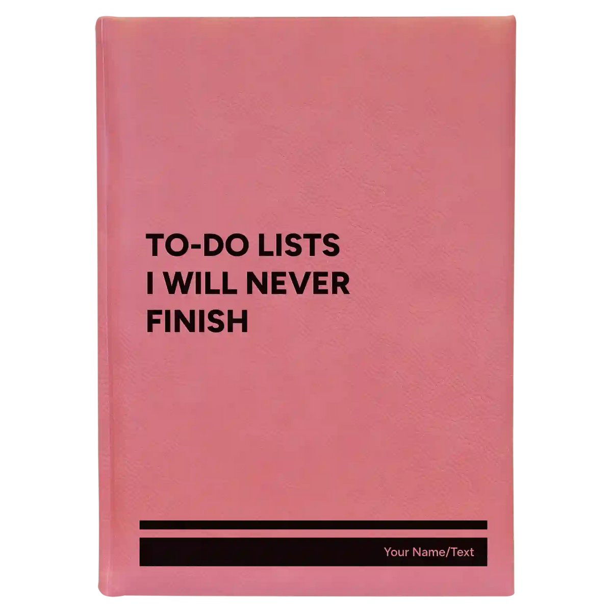Personalized TO DO List Leatherette Sketch Book (large) | Pink