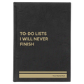 Personalized TO DO List Leatherette Journal (large) | Black/Gold