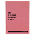 Personalized Fcking Brilliant Ideas Leatherette Sketch Book (large) | Pink