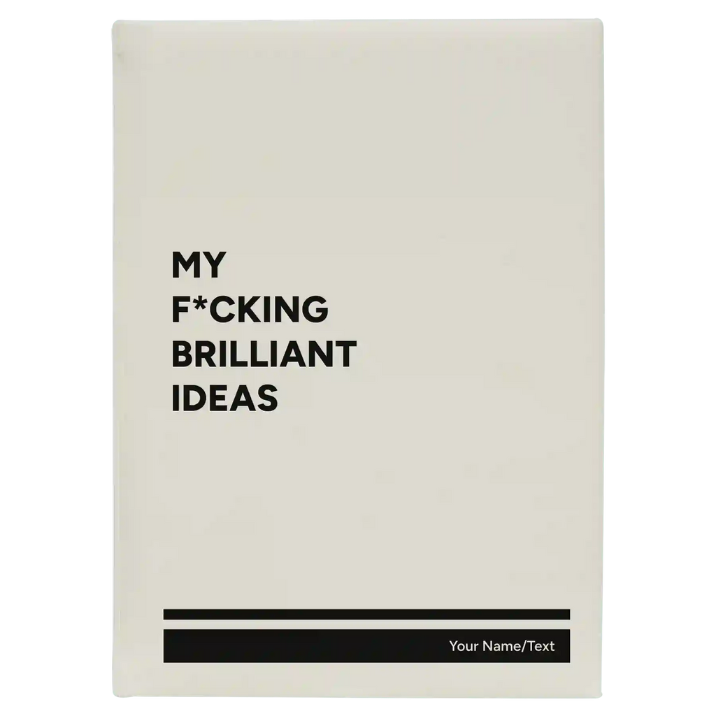 Personalized Fcking Brilliant Ideas Leatherette Journal (large) | White