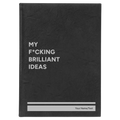Personalized Fcking Brilliant Ideas Leatherette Journal (large) | Black/Silver