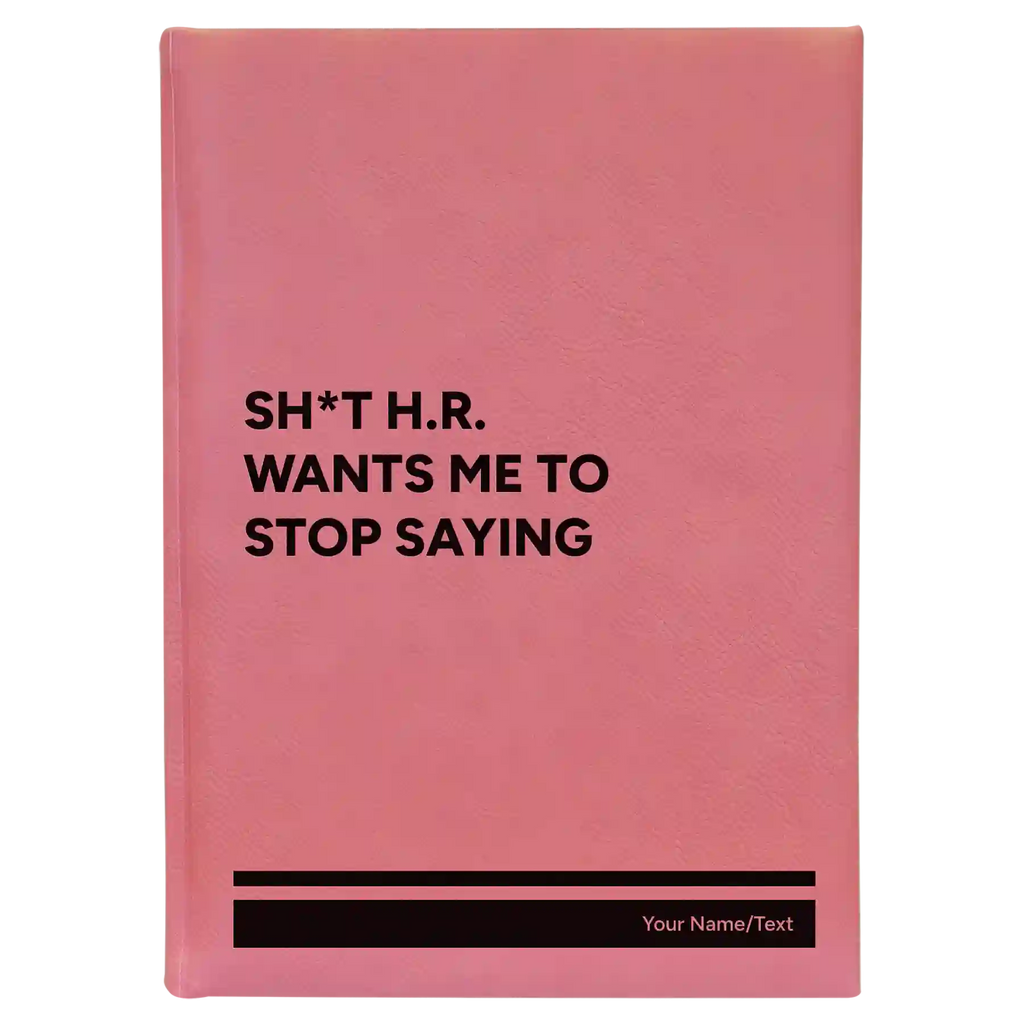 Personalized Stop Saying Leatherette Sketch Book (large) | Pink