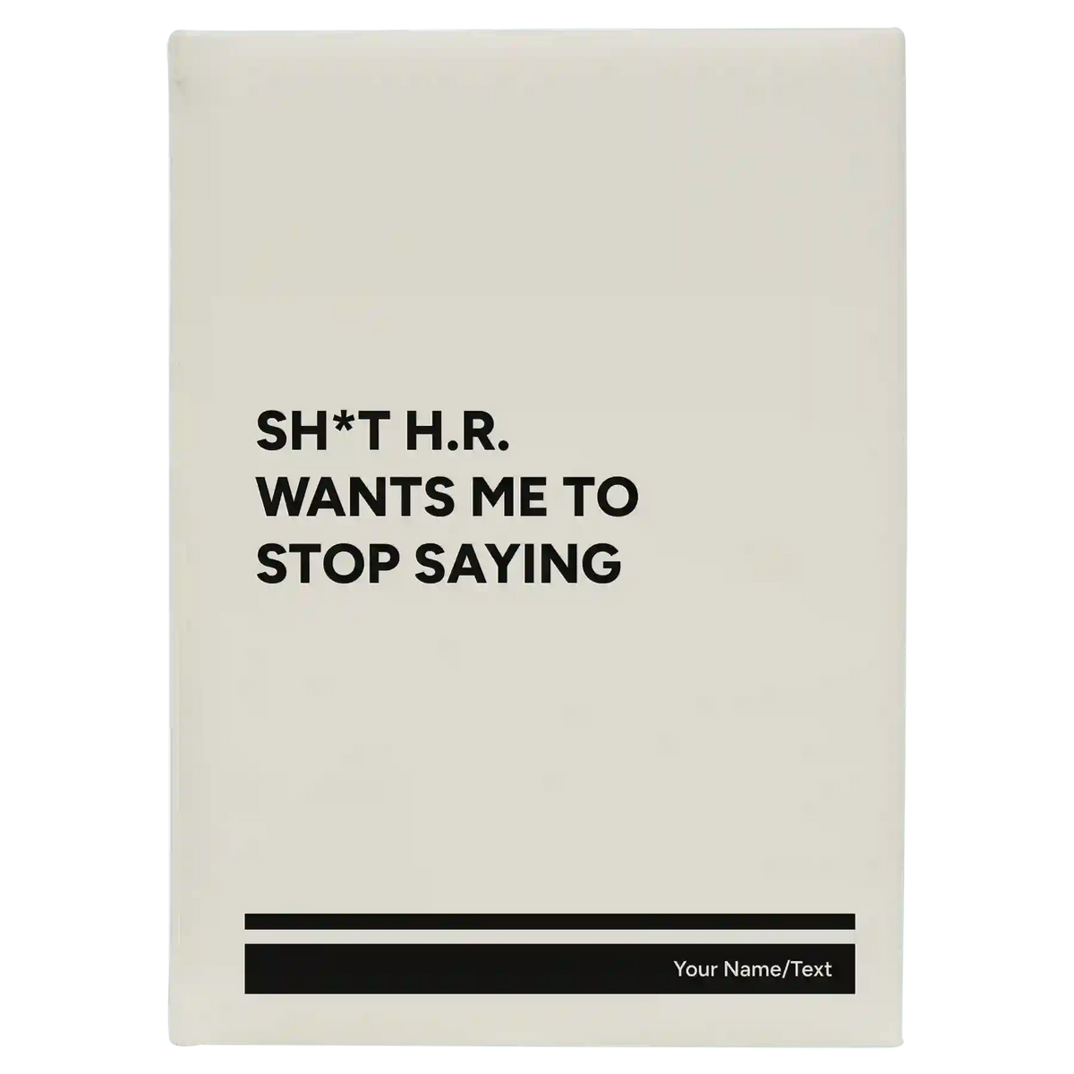 Personalized Stop Saying Leatherette Sketch Book (large) | White