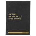 Personalized Stop Saying Leatherette Sketch Book (large) | Black/Gold