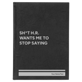 Personalized Stop Saying Leatherette Sketch Book (large) | Black/Silver