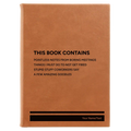 Personalized This Book Contains Leatherette Sketch Book (large) | Rawhide