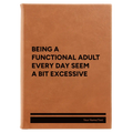 Personalized Functional Adult Leatherette Journal (large) | Rawhide