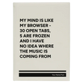 Personalized My Browser Leatherette Journal (large) | White