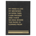 Personalized My Browser Leatherette Journal (large) | Black/Gold