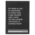 Personalized My Browser Leatherette Journal (large) | Black/Silver