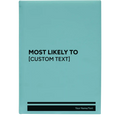 Personalized Most likely to Leatherette Sketch Book (large) | Teal