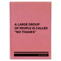Personalized No Thanks Leatherette Sketch Book (large) | Pink