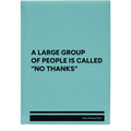 Personalized No Thanks Leatherette Journal (large) | Teal