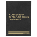Personalized No Thanks Leatherette Sketch Book (large) | Black/Gold