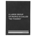 Personalized No Thanks Leatherette Sketch Book (large) | Black/Silver