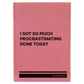Personalized Procrastinating Leatherette Sketch Book (large) | Pink