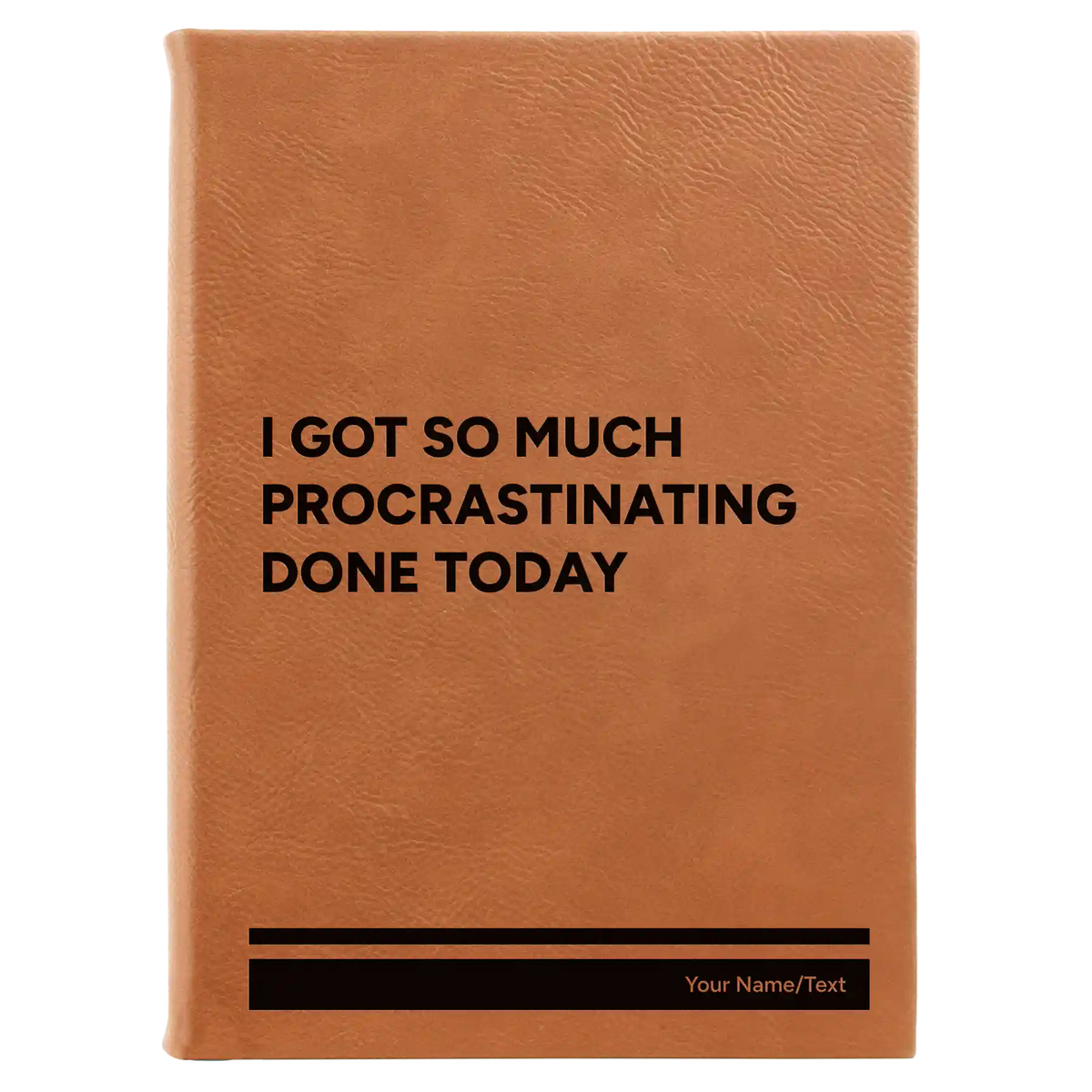 Personalized Procrastinating Leatherette Sketch Book (large) | Rawhide