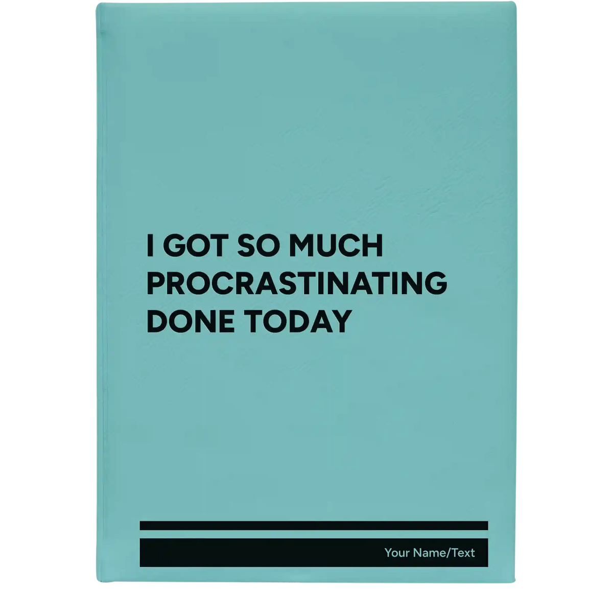 Personalized Procrastinating Leatherette Sketch Book (large) | Teal