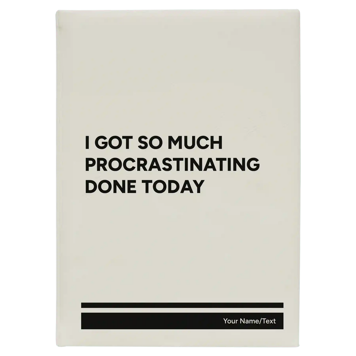 Personalized Procrastinating Leatherette Journal (large) | White