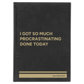 Personalized Procrastinating Leatherette Journal (large) | Black/Gold