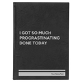 Personalized Procrastinating Leatherette Journal (large) | Black/Silver