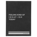 Personalized Idgaf ish Leatherette Journal (large) | Black/Silver