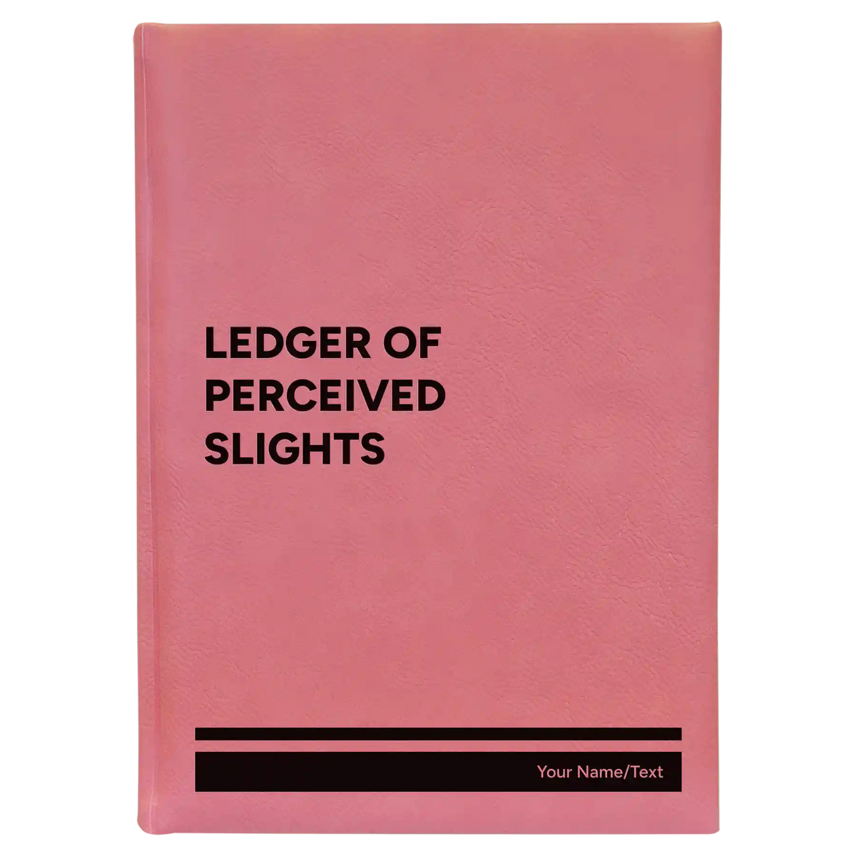 Personalized Perceived Slights Leatherette Sketch Book (large) | Pink