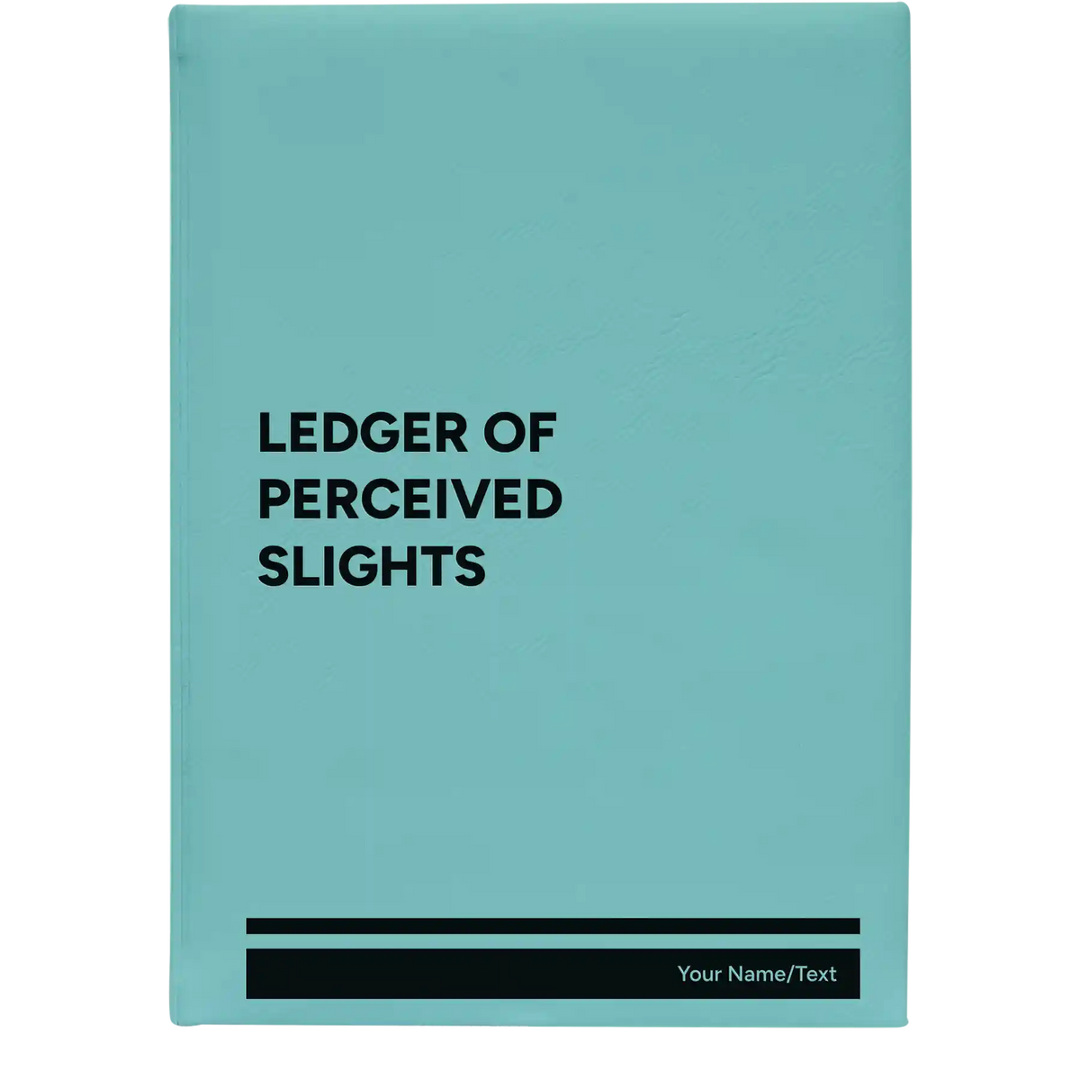 Personalized Perceived Slights Leatherette Sketch Book (large) | Teal