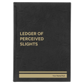 Personalized Perceived Slights Leatherette Sketch Book (large) | Black/Gold