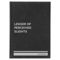 Personalized Perceived Slights Leatherette Journal (large) | Black/Silver