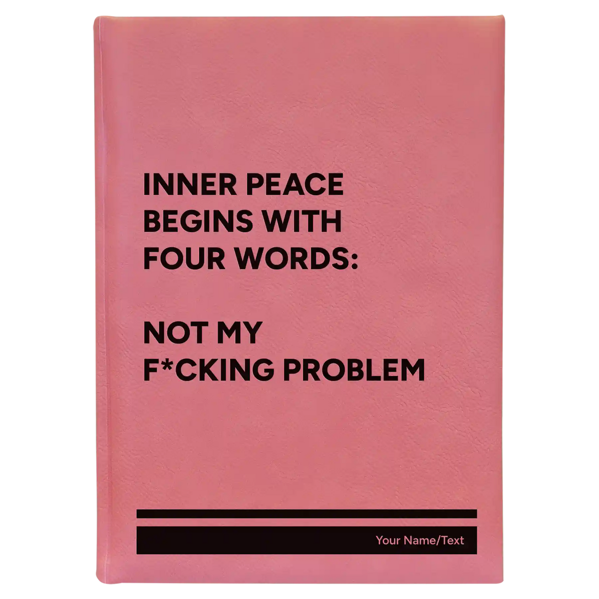 Personalized Inner Peace Leatherette Sketch Book (large) | Pink