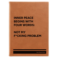Personalized Inner Peace Leatherette Journal (large) | Rawhide