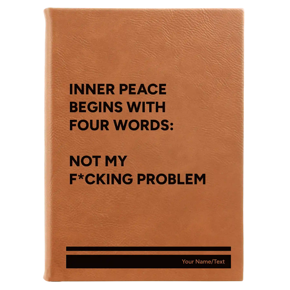 Personalized Inner Peace Leatherette Journal (large) | Rawhide