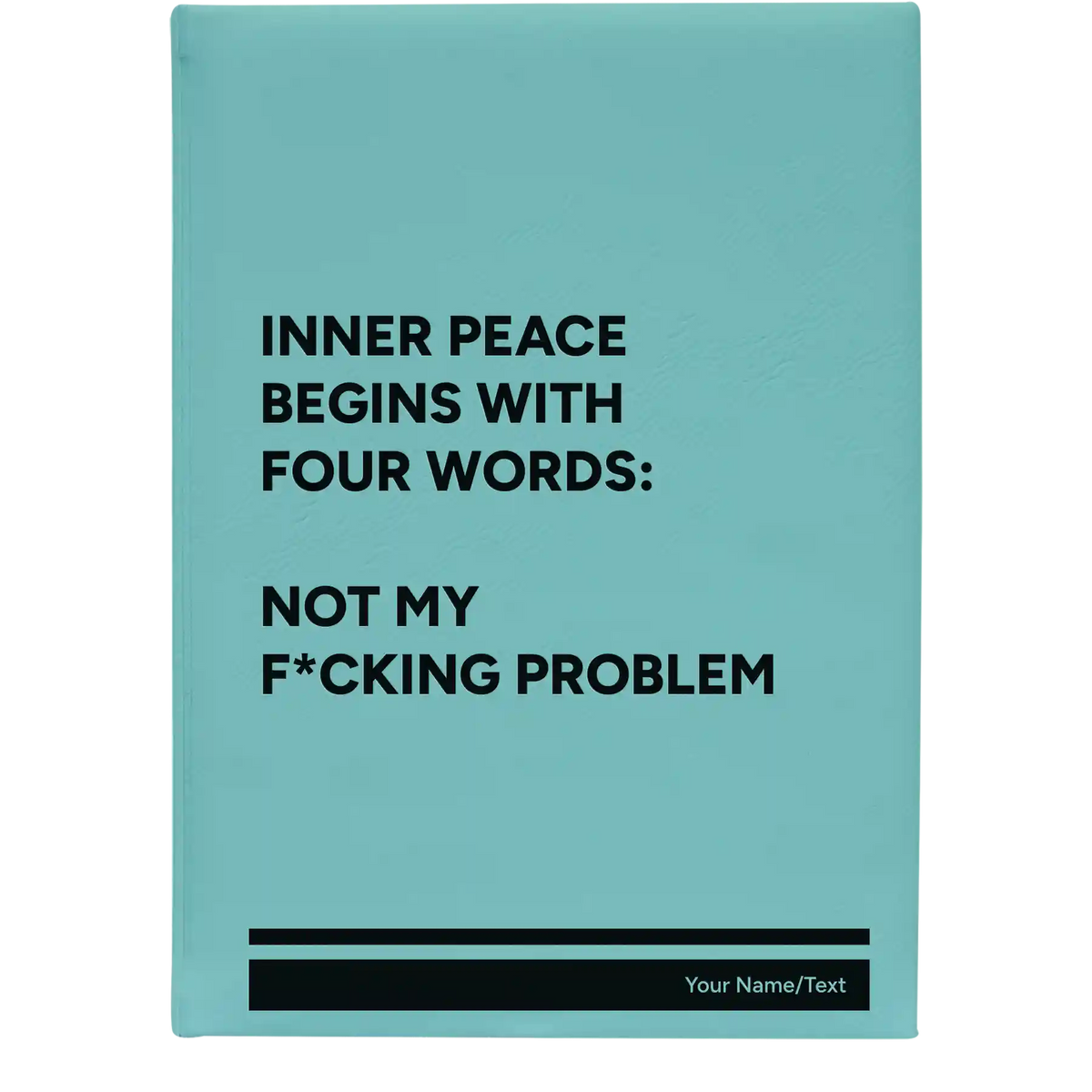 Personalized Inner Peace Leatherette Journal (large) | Teal