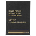 Personalized Inner Peace Leatherette Journal (large) | Black/Gold