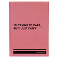 Personalized Trying to Care Leatherette Sketch Book (large) | Pink