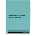 Personalized Trying to Care Leatherette Journal (large) | Teal