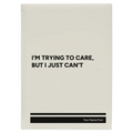 Personalized Trying to Care Leatherette Sketch Book (large) | White