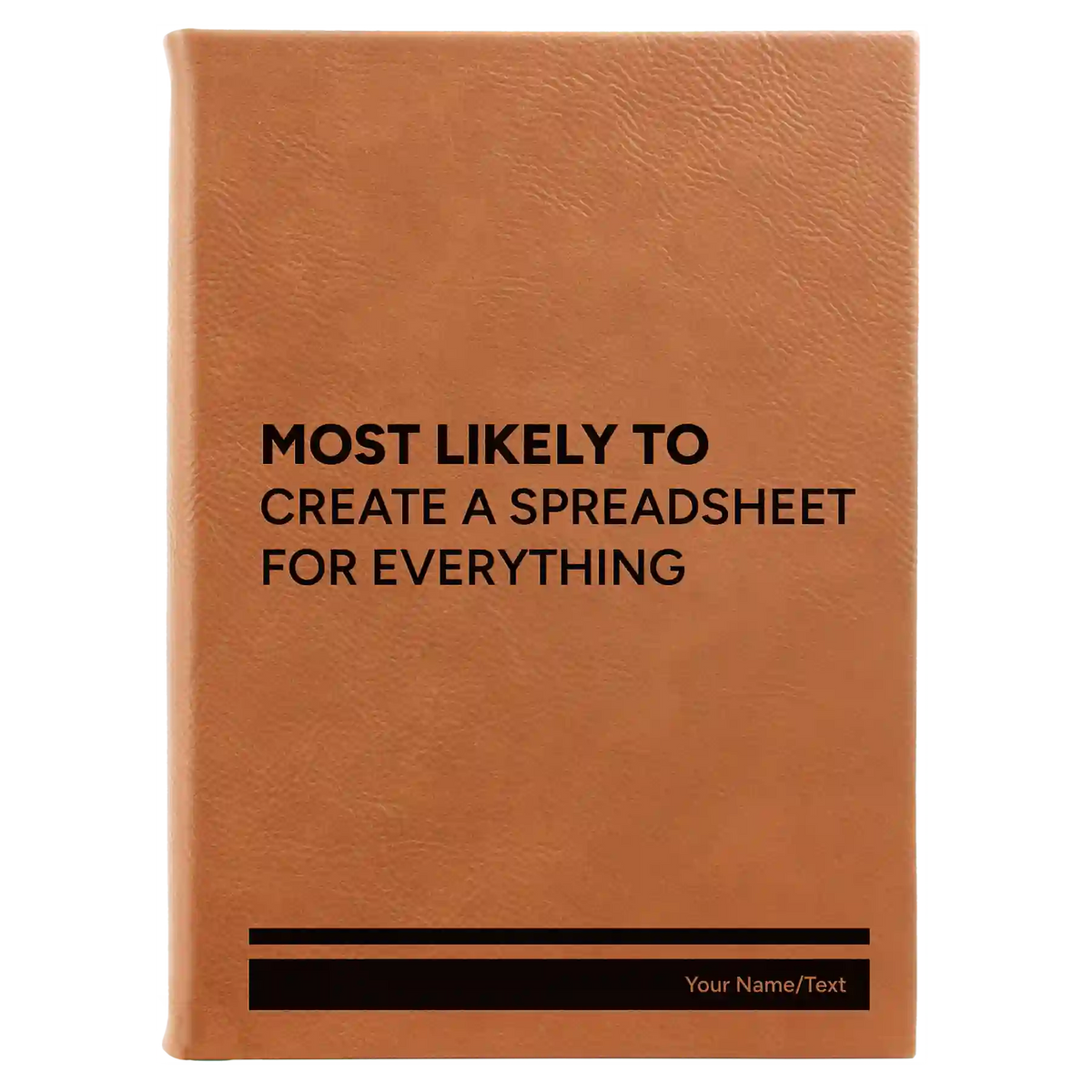 Personalized Create a Spreadsheet Leatherette Sketch Book (large) | Rawhide