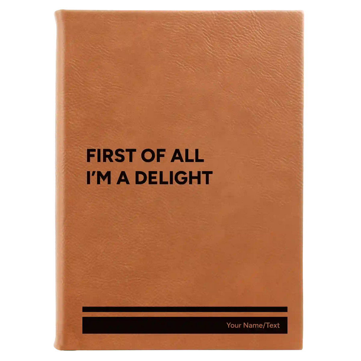 Personalized Im a Delight Leatherette Sketch Book (large) | Rawhide