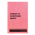 Personalized Things to Overthink About Leatherette Sketch Book (small) | Pink