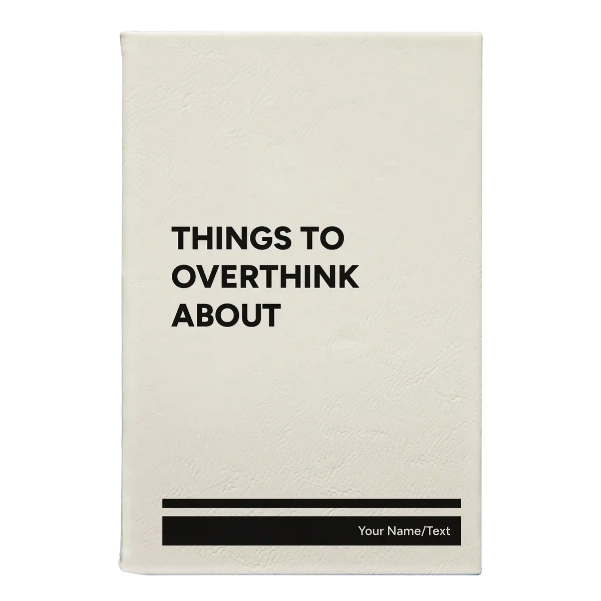 Personalized Things to Overthink About Leatherette Sketch Book (small) | White