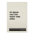 Personalized My Brain Has Too Many Tabs Open Leatherette Sketch Book (small) | White